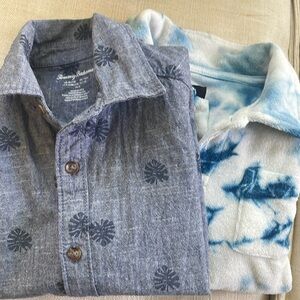 TWO boys short sleeve summer shirts Joes Jeans Tommy Bahama